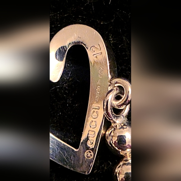 Gucci Logo Sterling Silver Open Heart Ring BRAND NEW WITH ALL PACKAGING INCLUDED - Picture 11 of 13